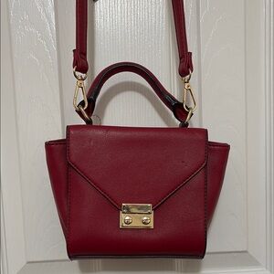 Elegant Red Leather Handbag